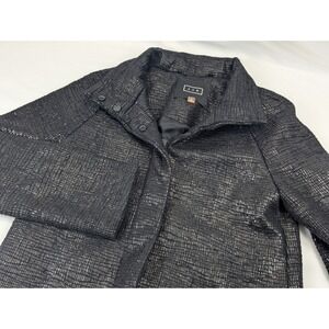 AYR Black Textured Metallic Weave Jacket‎ Evening Coat Womans Small  Modern